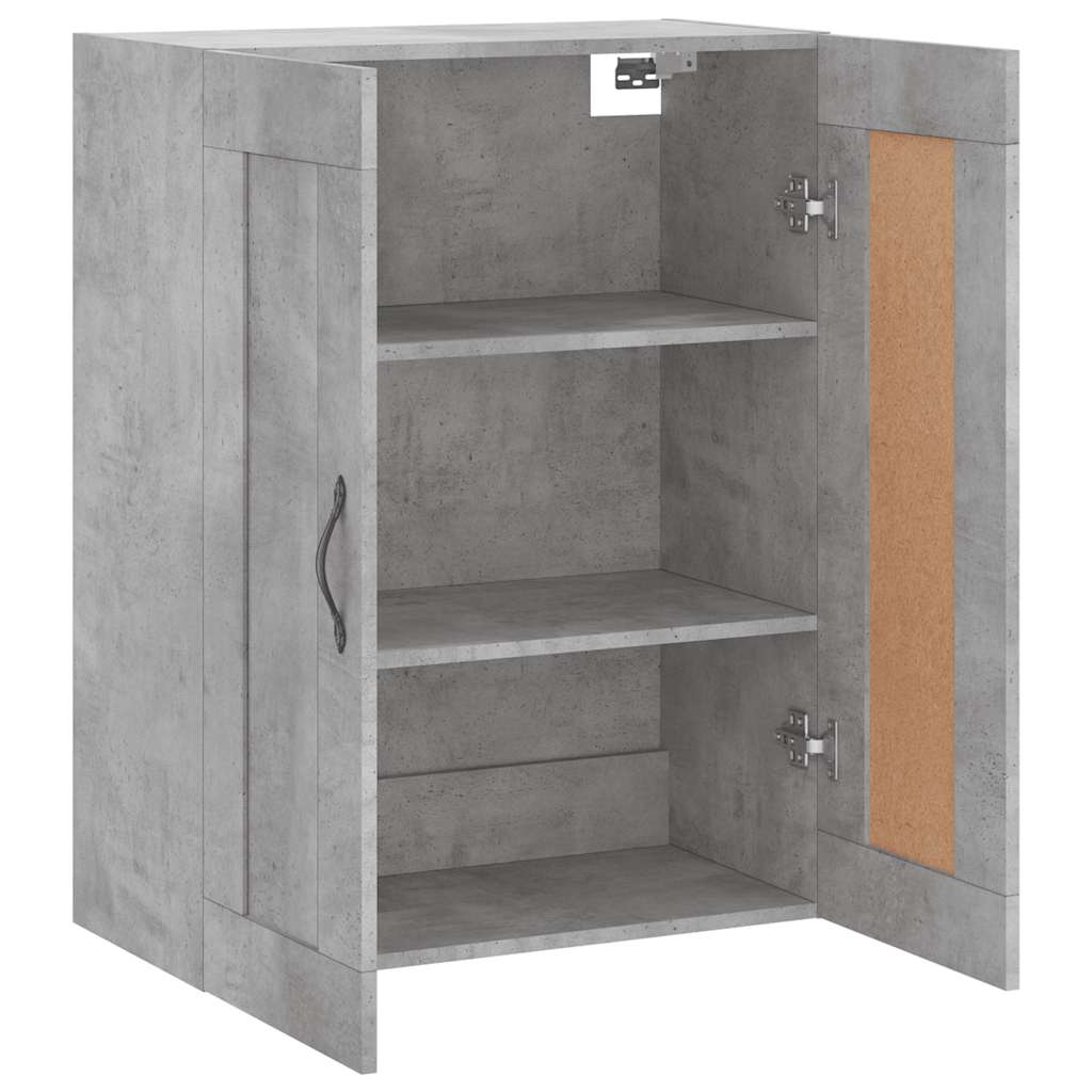 Wall Mounted Cabinet Concrete Grey 69.5x34x90cm Engineered Wood