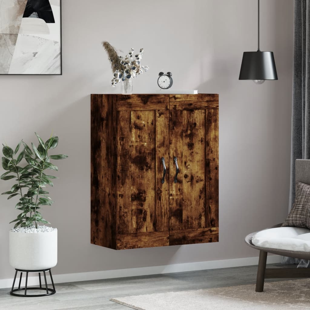 Wall Mounted Cabinet Smoked Oak 69,5x34x90 cm Engineered Wood