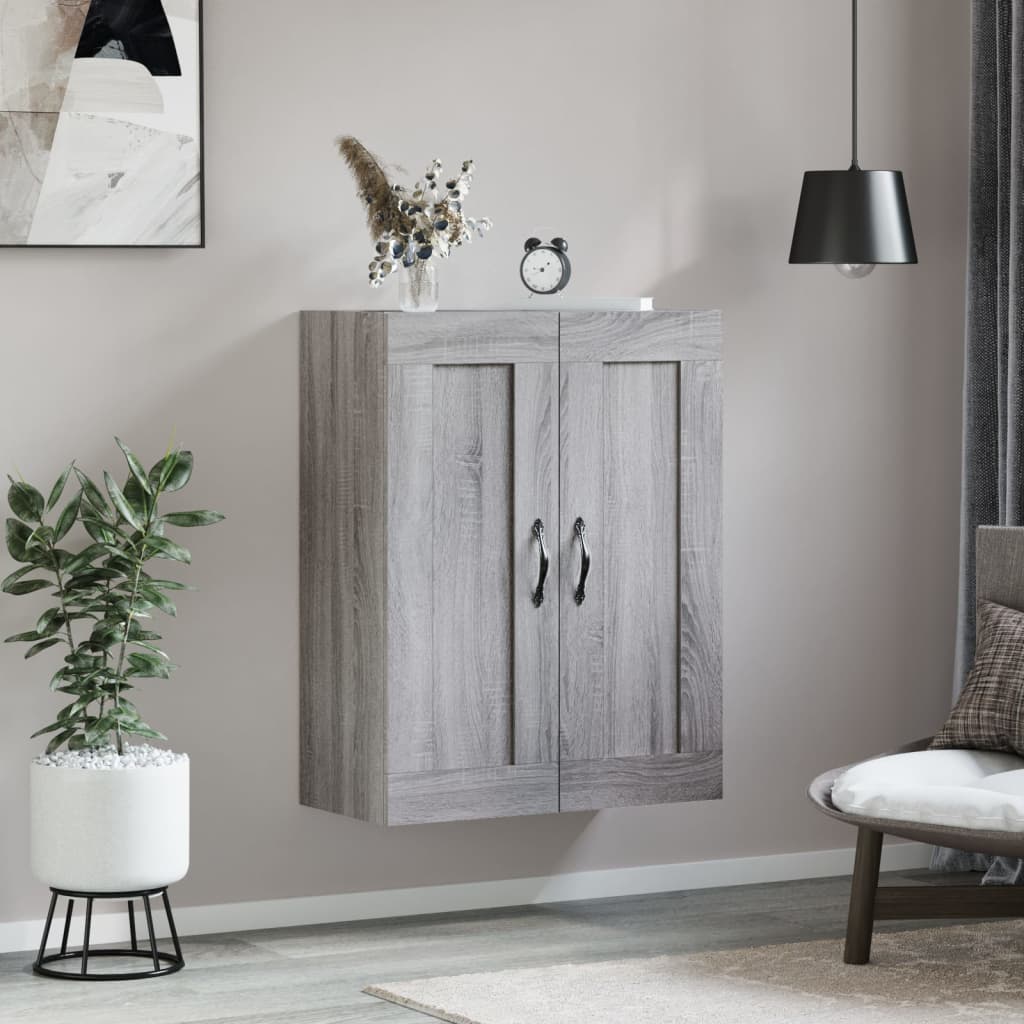 Wall Mounted Cabinet Grey Sonoma 69,5x34x90 cm Engineered Wood