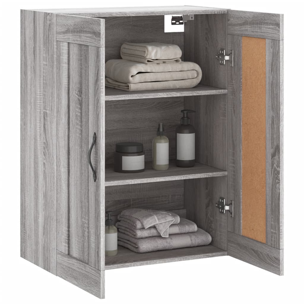 Wall Mounted Cabinet Grey Sonoma 69,5x34x90 cm Engineered Wood