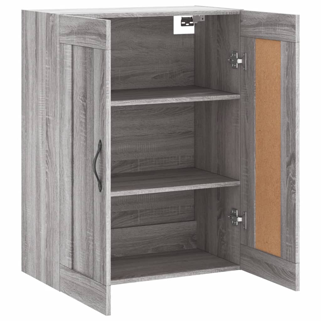Wall Mounted Cabinet Grey Sonoma 69,5x34x90 cm Engineered Wood