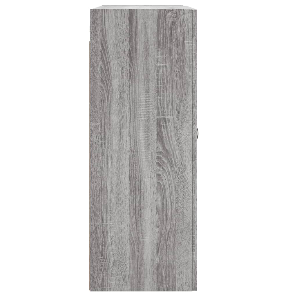 Wall Mounted Cabinet Grey Sonoma 69,5x34x90 cm Engineered Wood
