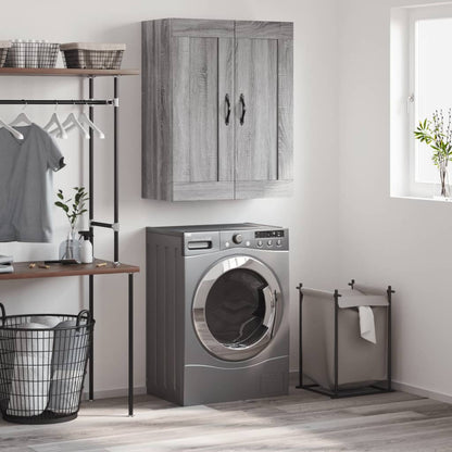 Wall Mounted Cabinet Grey Sonoma 69,5x34x90 cm Engineered Wood