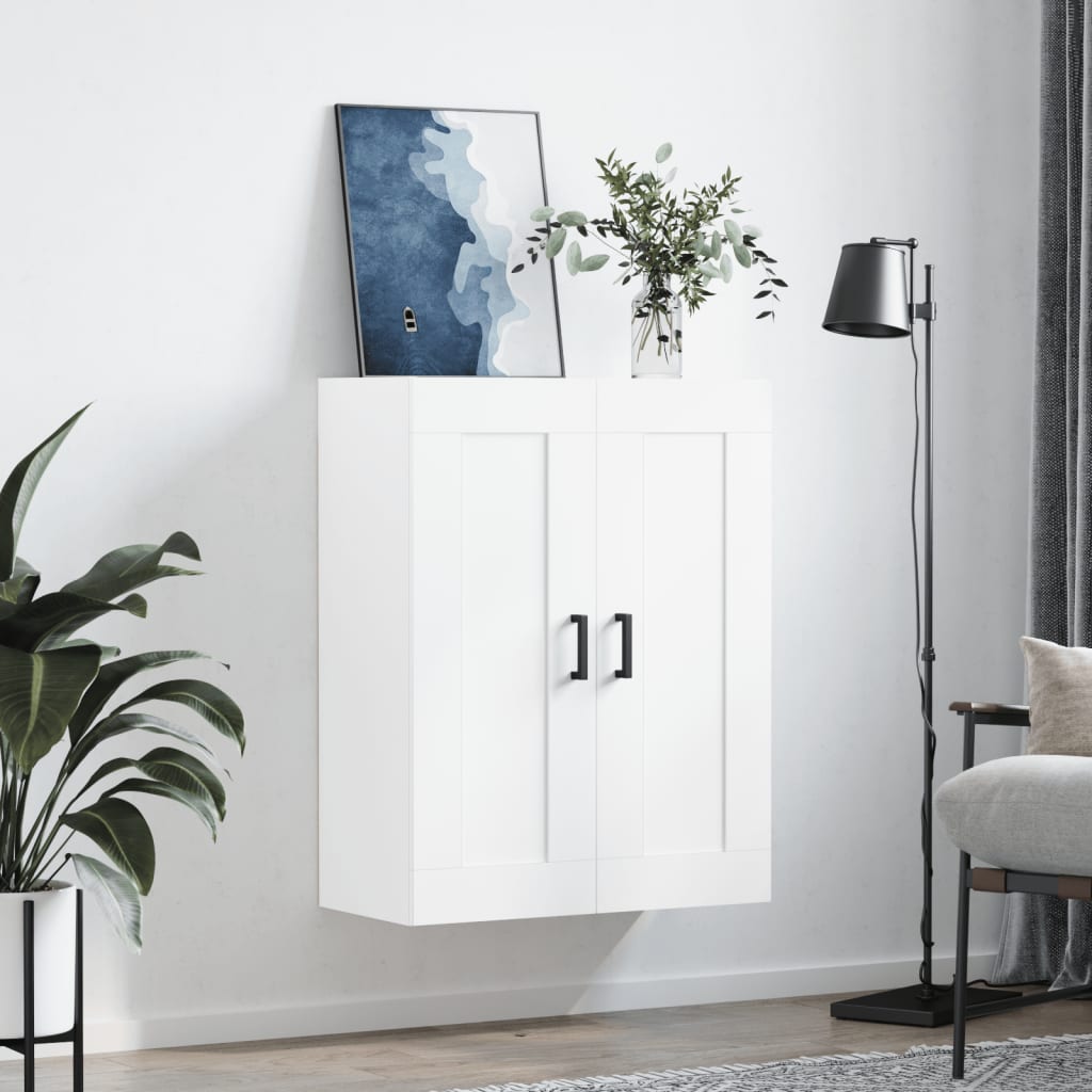 Wall Mounted Cabinet White 69,5x34x90 cm Engineered Wood
