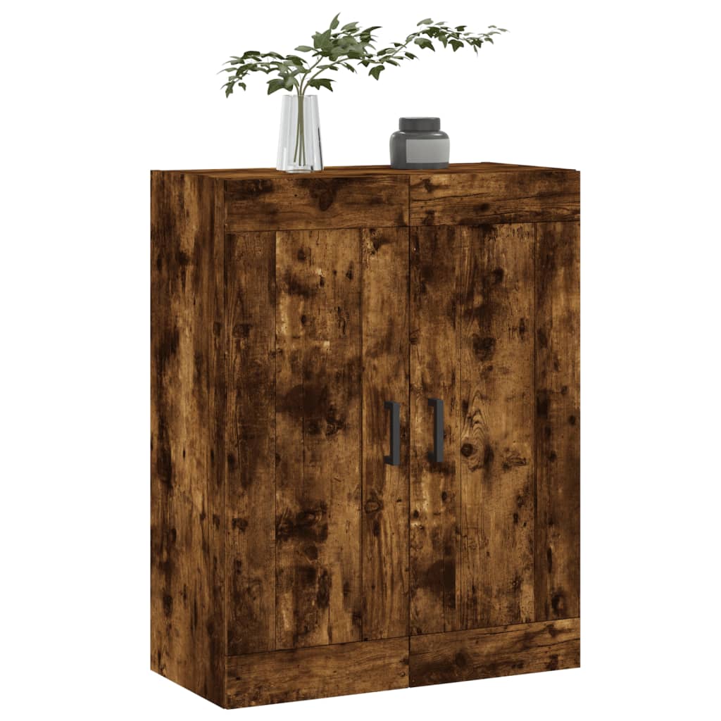 Wall Mounted Cabinet Smoked Oak 69.5x34x90 cm Engineered Wood