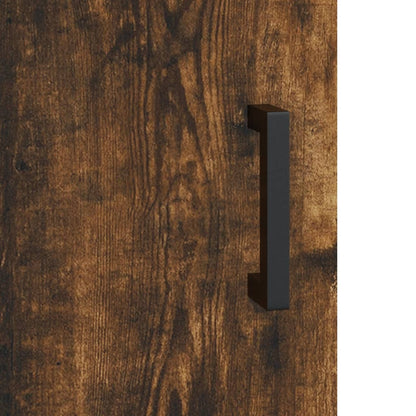 Wall Mounted Cabinet Smoked Oak 69.5x34x90 cm Engineered Wood