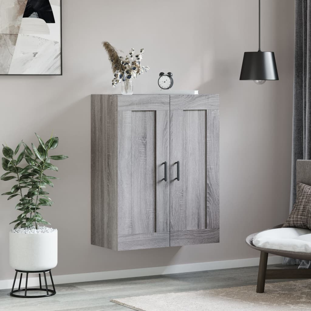 Wall Mounted Cabinet Grey Sonoma 69,5x34x90 cm Engineered Wood