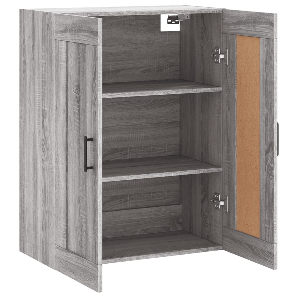 Wall Mounted Cabinet Grey Sonoma 69,5x34x90 cm Engineered Wood