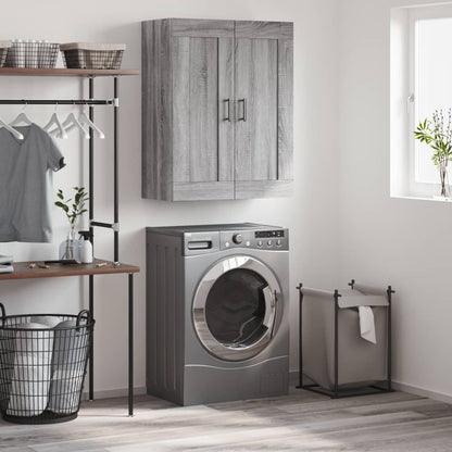 Wall Mounted Cabinet Grey Sonoma 69,5x34x90 cm Engineered Wood