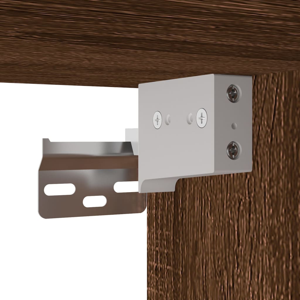 Wall Mounted Cabinet Brown Oak 69,5x34x90 cm Engineered Wood