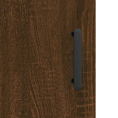 Wall Mounted Cabinet Brown Oak 69,5x34x90 cm Engineered Wood
