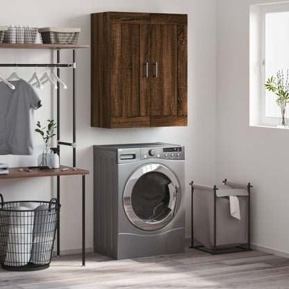 Wall Mounted Cabinet Brown Oak 69,5x34x90 cm Engineered Wood