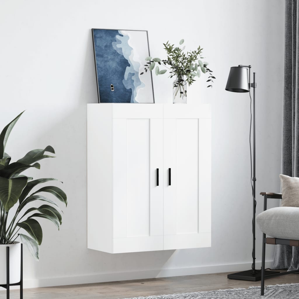 Wall Mounted Cabinet White 69,5x34x90 cm Engineered Wood
