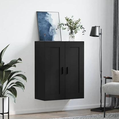 Wall Mounted Cabinet Black 69,5x34x90 cm Engineered Wood