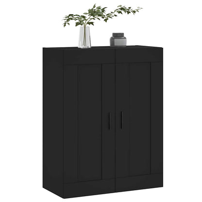 Wall Mounted Cabinet Black 69,5x34x90 cm Engineered Wood
