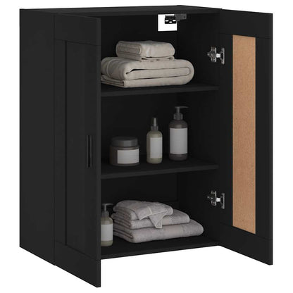 Wall Mounted Cabinet Black 69,5x34x90 cm Engineered Wood