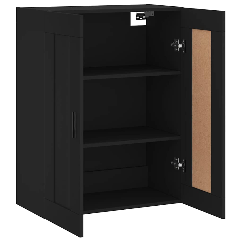 Wall Mounted Cabinet Black 69,5x34x90 cm Engineered Wood