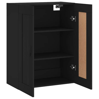Wall Mounted Cabinet Black 69,5x34x90 cm Engineered Wood