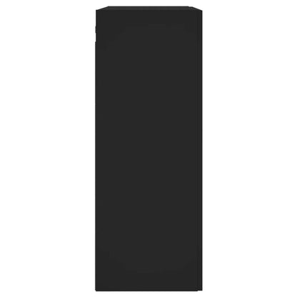 Wall Mounted Cabinet Black 69.5x34x90 cm Engineered Wood