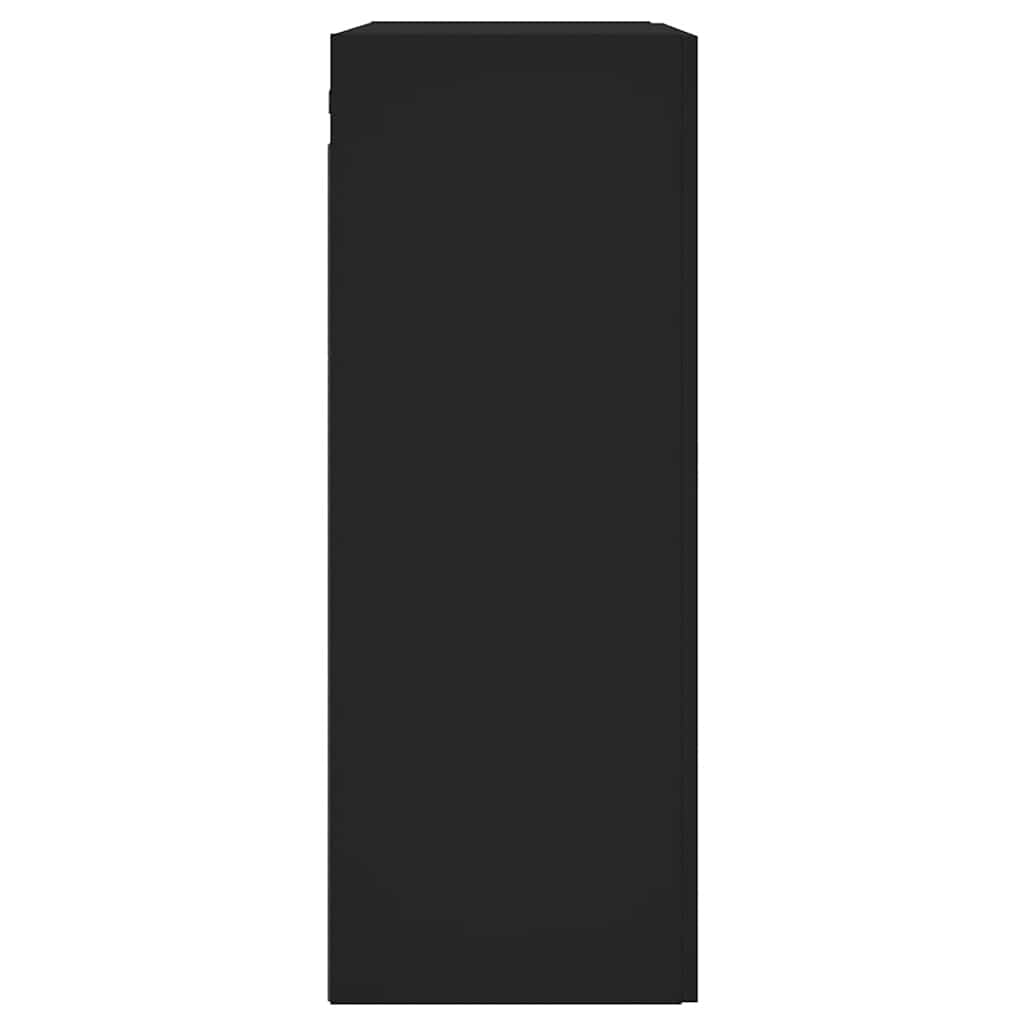 Wall Mounted Cabinet Black 69,5x34x90 cm Engineered Wood