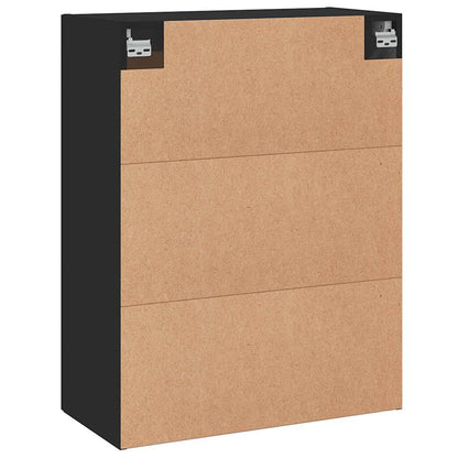 Wall Mounted Cabinet Black 69,5x34x90 cm Engineered Wood