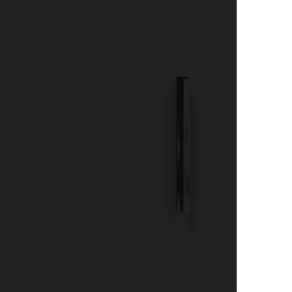 Wall Mounted Cabinet Black 69.5x34x90 cm Engineered Wood