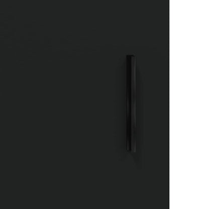 Wall Mounted Cabinet Black 69,5x34x90 cm Engineered Wood