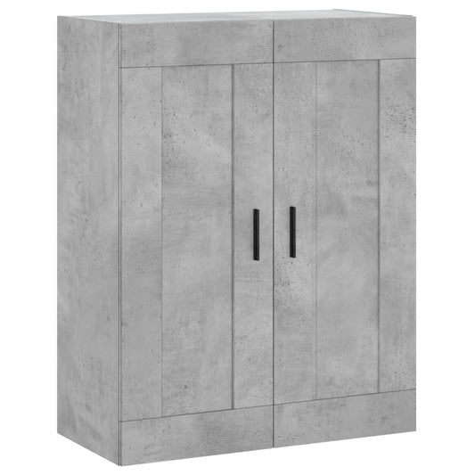 Wall Mounted Cabinet Concrete Grey 69.5x34x90cm Engineered Wood