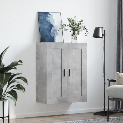 Wall Mounted Cabinet Concrete Grey 69,5x34x90 cm Engineered Wood