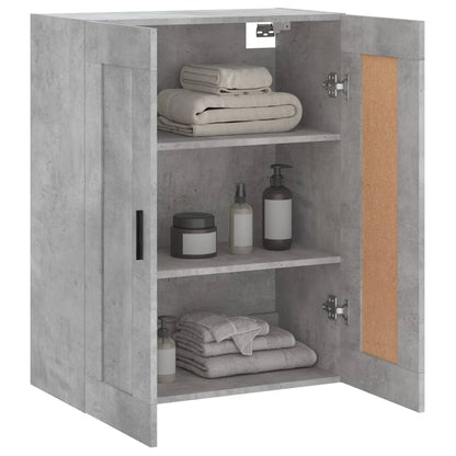 Wall Mounted Cabinet Concrete Grey 69,5x34x90 cm Engineered Wood