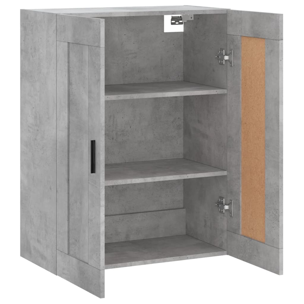 Wall Mounted Cabinet Concrete Grey 69,5x34x90 cm Engineered Wood