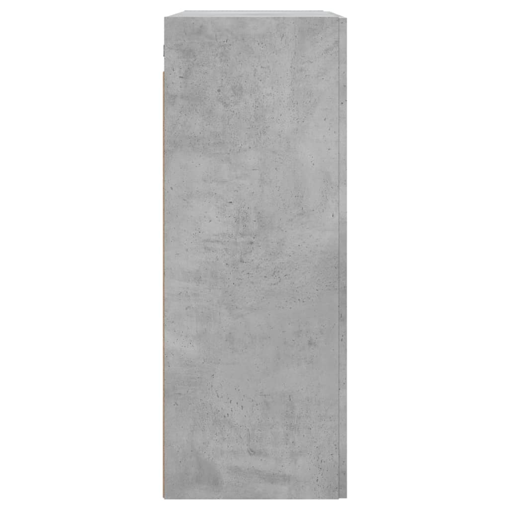 Wall Mounted Cabinet Concrete Grey 69,5x34x90 cm Engineered Wood