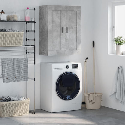Wall Mounted Cabinet Concrete Grey 69,5x34x90 cm Engineered Wood