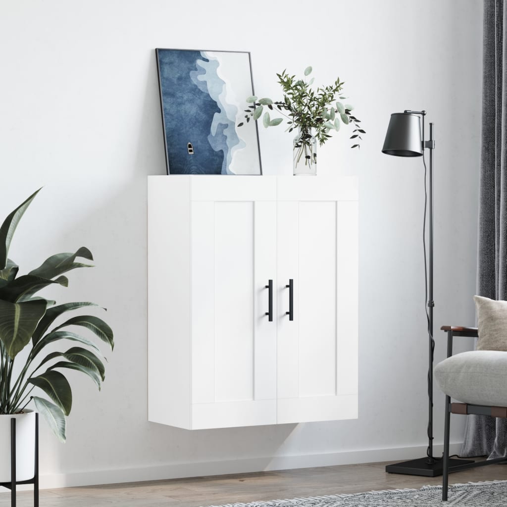 Wall Mounted Cabinet White 69,5x34x90 cm Engineered Wood