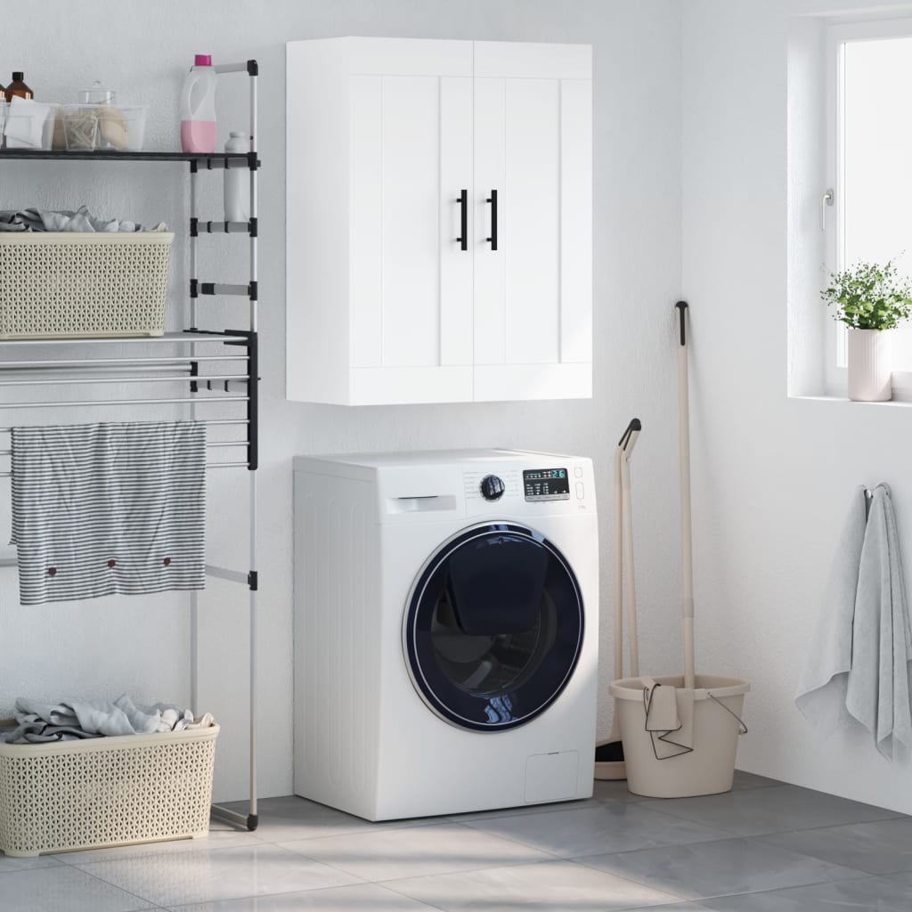 Wall Mounted Cabinet White 69,5x34x90 cm Engineered Wood