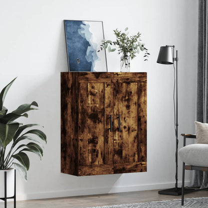 Wall Mounted Cabinet Smoked Oak 69,5x34x90 cm Engineered Wood