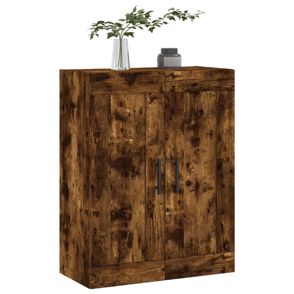 Wall Mounted Cabinet Smoked Oak 69,5x34x90 cm Engineered Wood
