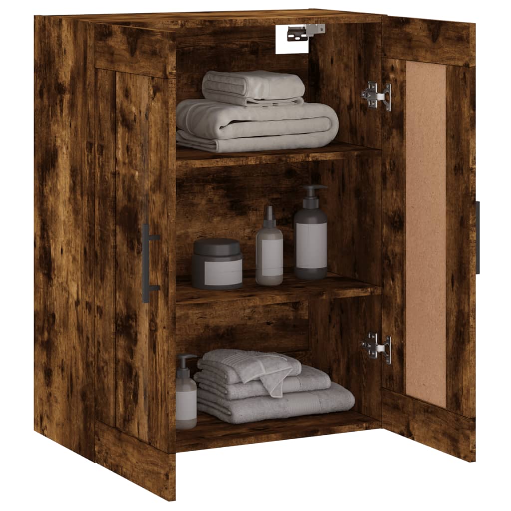 Wall Mounted Cabinet Smoked Oak 69,5x34x90 cm Engineered Wood