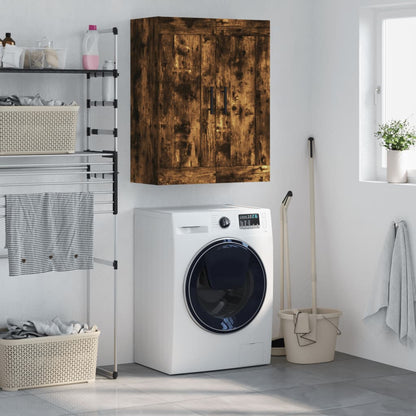 Wall Mounted Cabinet Smoked Oak 69,5x34x90 cm Engineered Wood