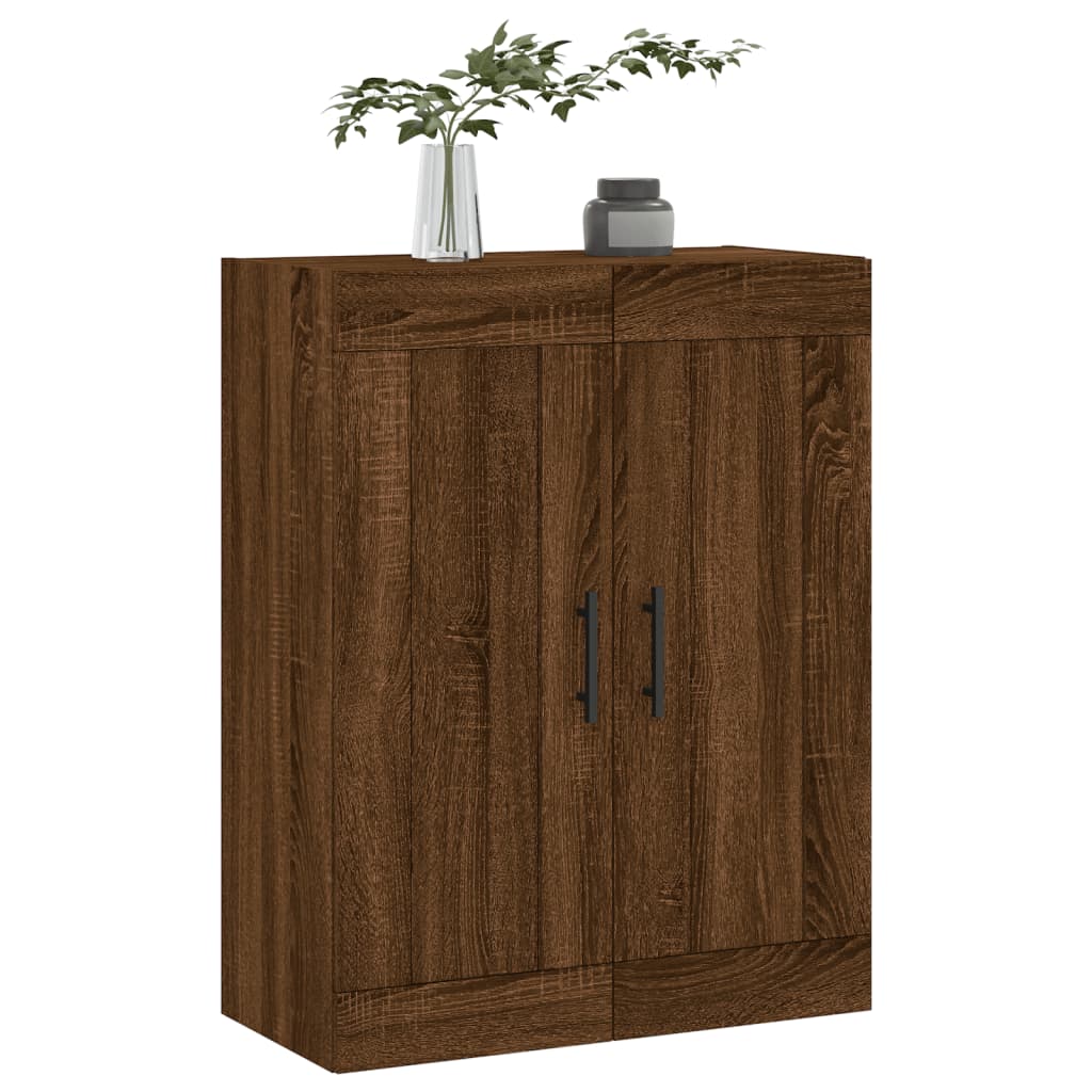 Wall Mounted Cabinet Brown Oak 69,5x34x90 cm Engineered Wood