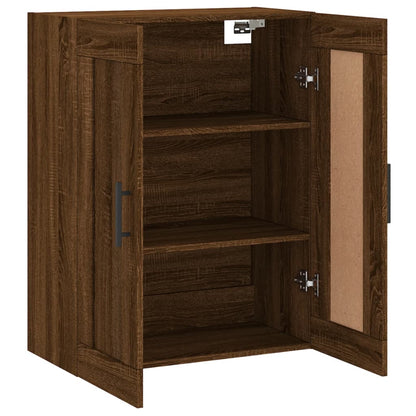 Wall Mounted Cabinet Brown Oak 69,5x34x90 cm Engineered Wood