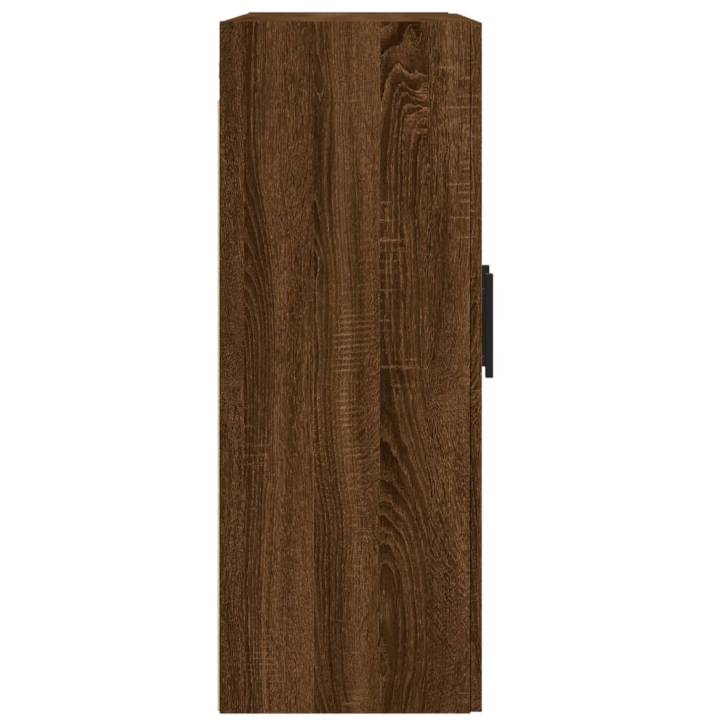 Wall Mounted Cabinet Brown Oak 69,5x34x90 cm Engineered Wood