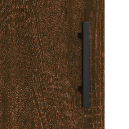 Wall Mounted Cabinet Brown Oak 69,5x34x90 cm Engineered Wood