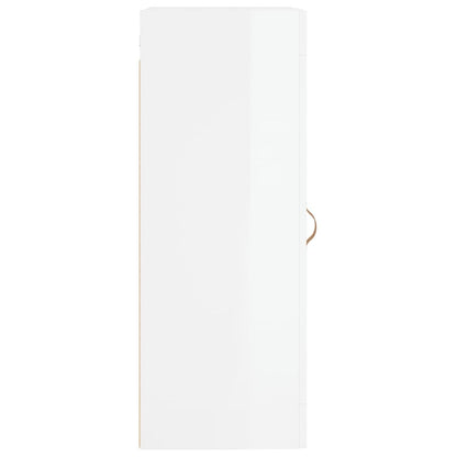 Wall Mounted Cabinet High Gloss White 34.5x34x90 cm Engineered Wood