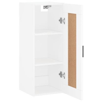 Wall Mounted Cabinet White 34,5x34x90 cm Engineered Wood