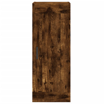Wall Mounted Cabinet Smoked Oak 34.5x34x90 cm Engineered Wood