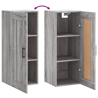 Wall Mounted Cabinet Grey Sonoma 34.5x34x90 cm Engineered Wood
