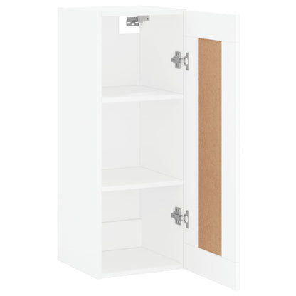 Wall Mounted Cabinet White 34,5x34x90 cm Engineered Wood