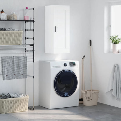 Wall Mounted Cabinet White 34,5x34x90 cm Engineered Wood