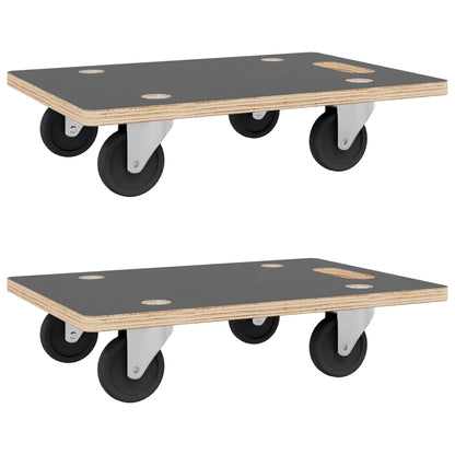 Transport Trolleys 2 pcs Rectangular 60x40x11.5 cm